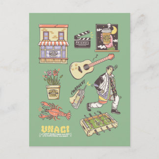 FRIENDS™ | Cartoon Icons Graphic Postcard