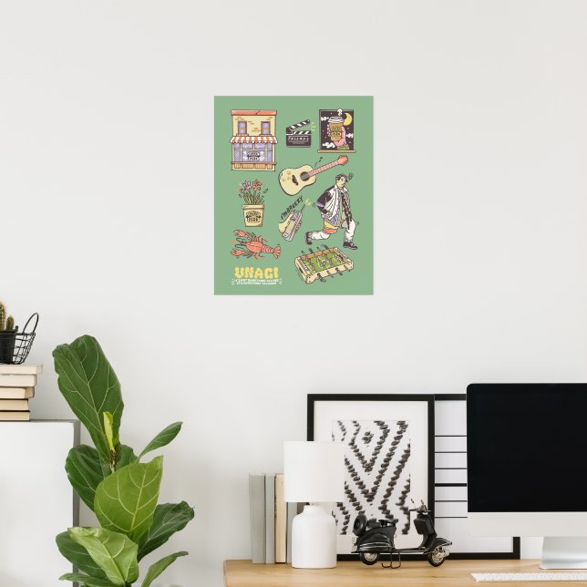 FRIENDS™ | Cartoon Icons Graphic Poster (Home Office)