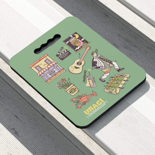 FRIENDS™ | Cartoon Icons Graphic Seat Cushion (In Situ)