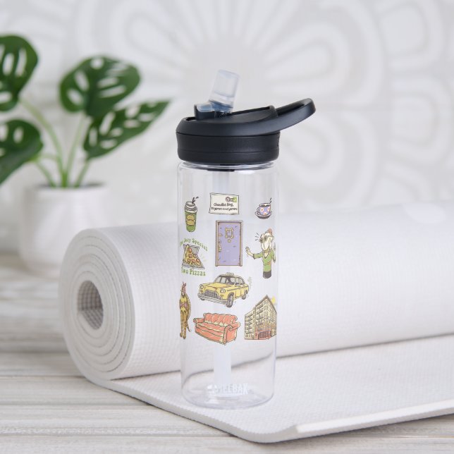 FRIENDS™ | Cartoon Icons Graphic Water Bottle (Yoga)