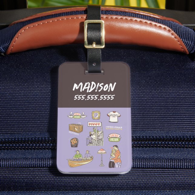FRIENDS™ | Cartoon Icons Luggage Tag (Front Insitu 2)