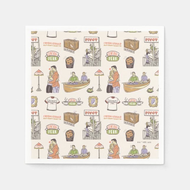FRIENDS™ | Cartoon Icons Napkins (Front)