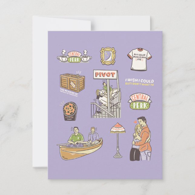 FRIENDS™ | Cartoon Icons Note Card (Front)