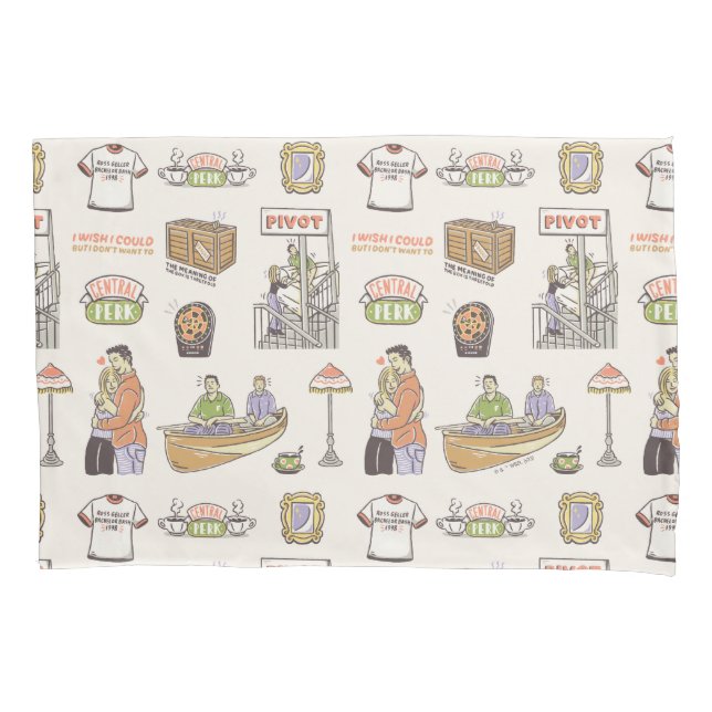 FRIENDS™ | Cartoon Icons Pillow Case (Front)
