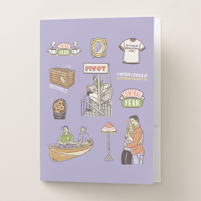 FRIENDS™ | Cartoon Icons Pocket Folder (Front)