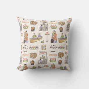 FRIENDS™   Cartoon Icons Throw Pillow
