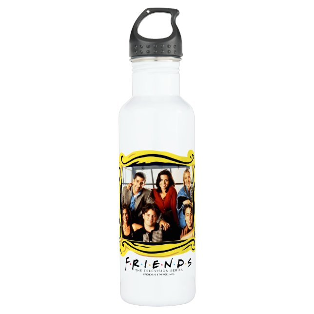 FRIENDS™ | Cast Sitting in Monica's Apartment Stainless Steel Water Bottle (Front)