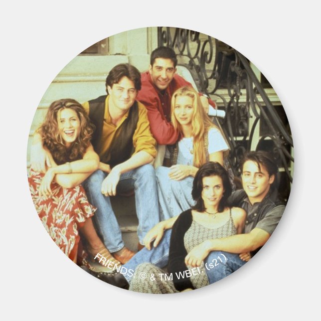 FRIENDS™ | Cast Sitting on the Stoop Magnet (Front)