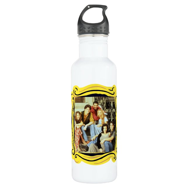 FRIENDS™ | Cast Sitting on the Stoop Stainless Steel Water Bottle (Front)