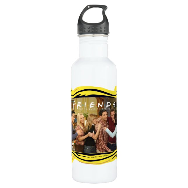 FRIENDS™ | Cast Thanksgiving Group Hug Stainless Steel Water Bottle (Front)