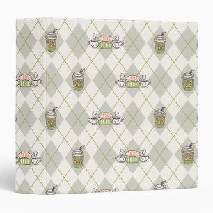 FRIENDS™    Central Perk Argyle Pattern 3 Ring Binder