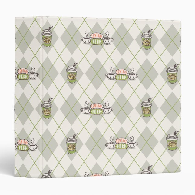 FRIENDS™  | Central Perk Argyle Pattern 3 Ring Binder (Front/Spine)