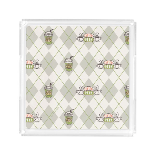 FRIENDS™  | Central Perk Argyle Pattern Acrylic Tray (Front)