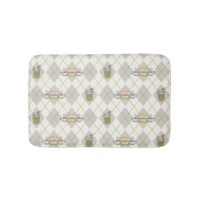 FRIENDS™  | Central Perk Argyle Pattern Bath Mat (Front)