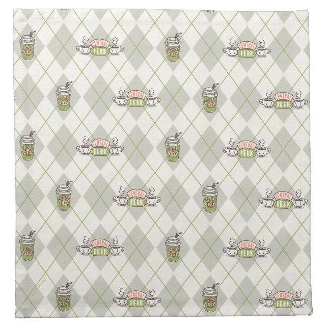 FRIENDS™  | Central Perk Argyle Pattern Cloth Napkin (Front)