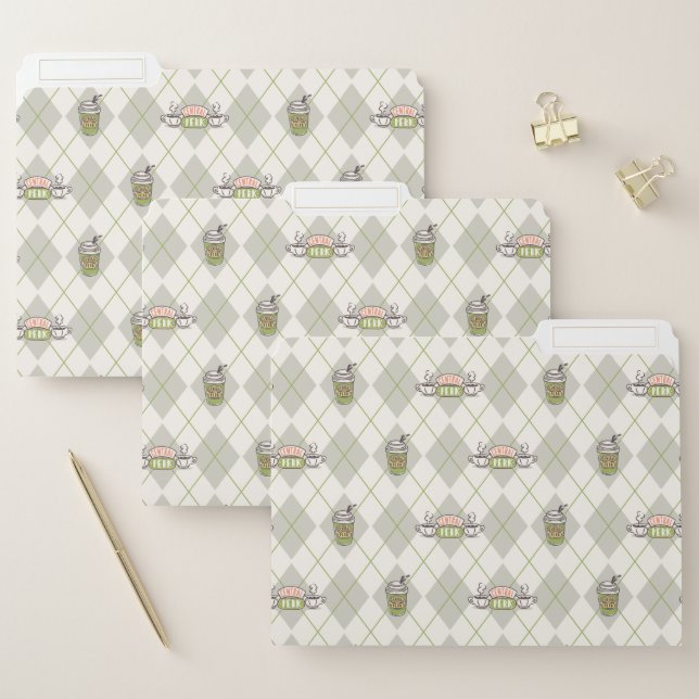FRIENDS™  | Central Perk Argyle Pattern File Folder (Set)