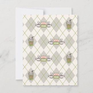 FRIENDS™ | Central Perk Argyle Pattern Note Card