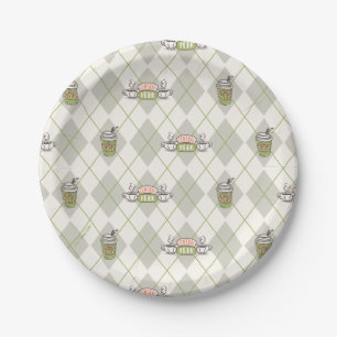FRIENDS™    Central Perk Argyle Pattern Paper Plates
