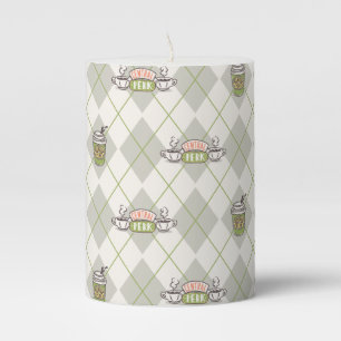 FRIENDS™ Central Perk Argyle Pattern Pillar Candle