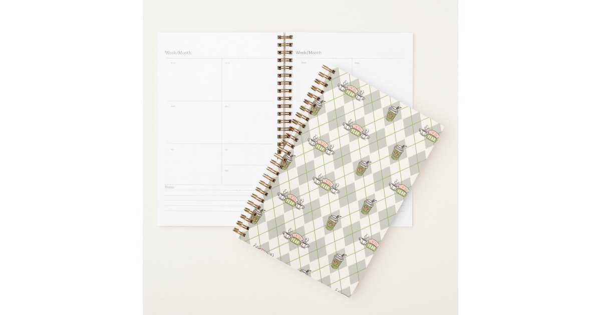 FRIENDS™ | Central Perk Argyle Pattern Planner | Zazzle