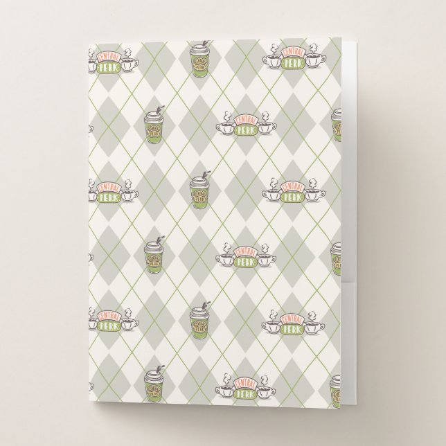 FRIENDS™  | Central Perk Argyle Pattern Pocket Folder (Front)