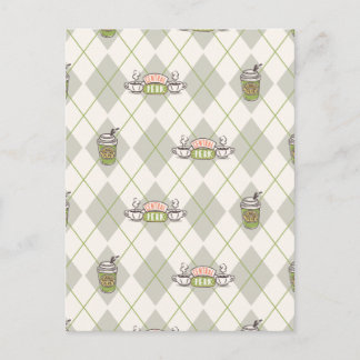 FRIENDS™ | Central Perk Argyle Pattern Postcard