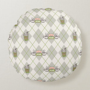 FRIENDS™ Central Perk Argyle Pattern Round Pillow