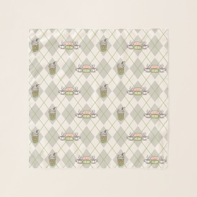 FRIENDS™  | Central Perk Argyle Pattern Scarf (Front)