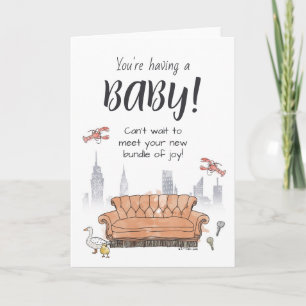 FRIENDS™   Central Perk Baby Shower Card