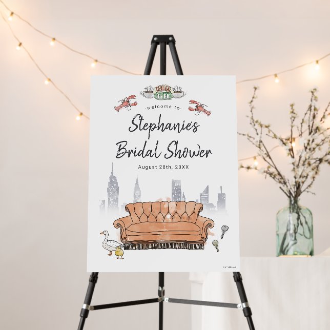 FRIENDS™ | Central Perk Bridal Shower Welcome Foam Board (In Situ (Stand))