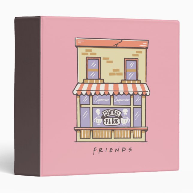 FRIENDS™ | Central Perk Cartoon Coffee Shop 3 Ring Binder (Front/Spine)