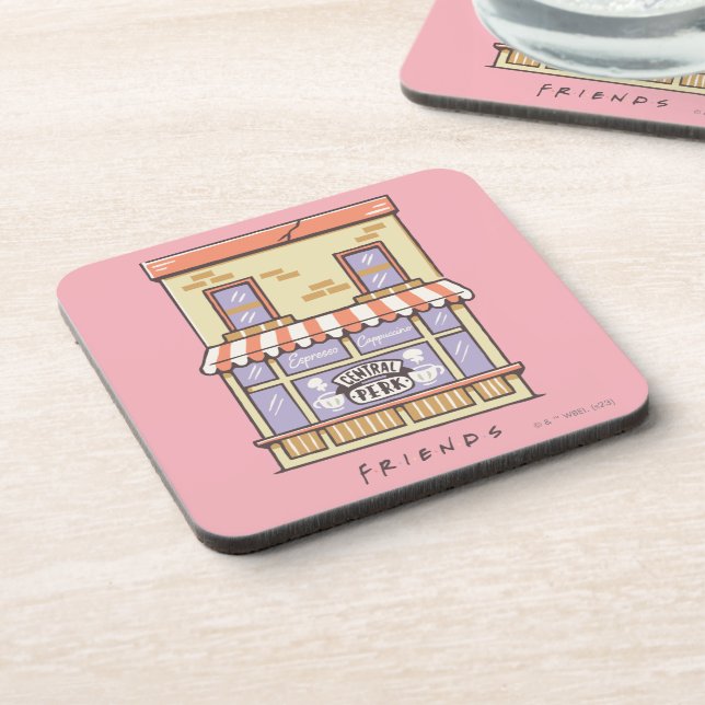 FRIENDS™ | Central Perk Cartoon Coffee Shop Beverage Coaster (Left Side)