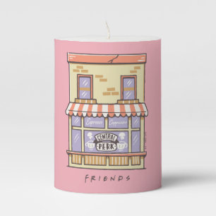 FRIENDS™ Central Perk Cartoon Coffee Shop Pillar Candle