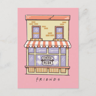 FRIENDS™ | Central Perk Cartoon Coffee Shop Postcard