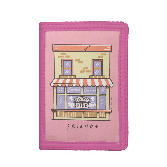 FRIENDS™ | Central Perk Cartoon Coffee Shop Trifold Wallet (Front Vertical)