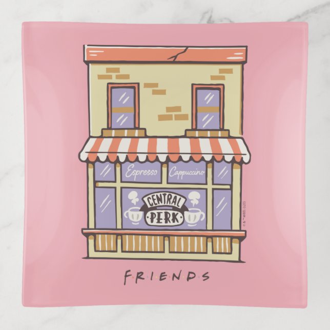 FRIENDS™ | Central Perk Cartoon Coffee Shop Trinket Tray (Front)