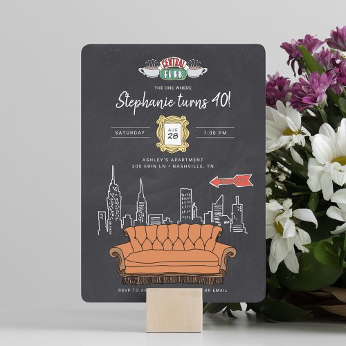 FRIENDSâ  Central Perk Chalkboard Birthday Invitation