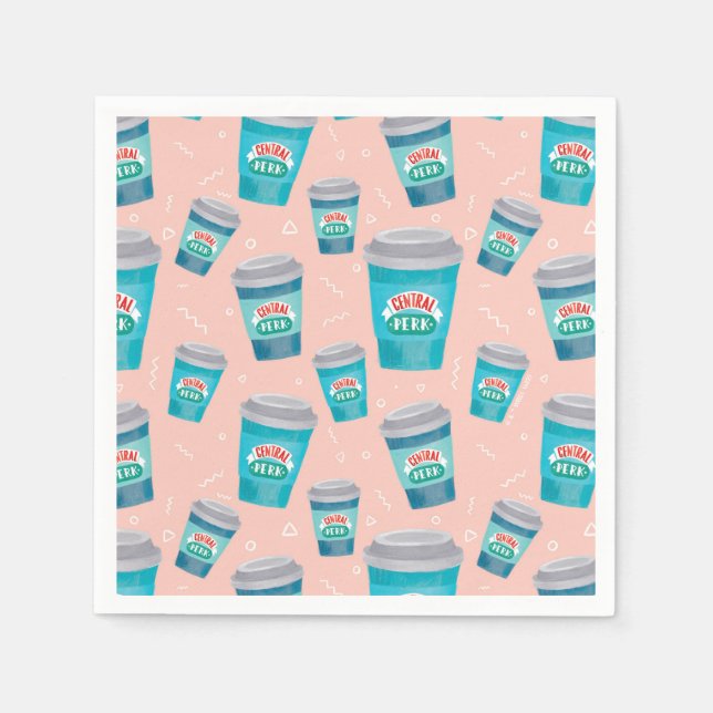 FRIENDS™ | Central Perk Coffee Cup Pattern Napkins (Front)