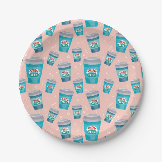 FRIENDS™ | Central Perk Coffee Cup Pattern Paper Plates (Front)