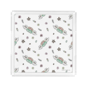 FRIENDS™ Central Perk Coffee Watercolor Pattern Acrylic Tray