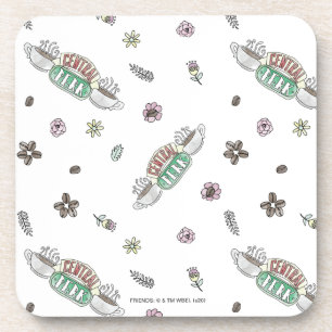 FRIENDS™ Central Perk Coffee Watercolor Pattern Beverage Coaster