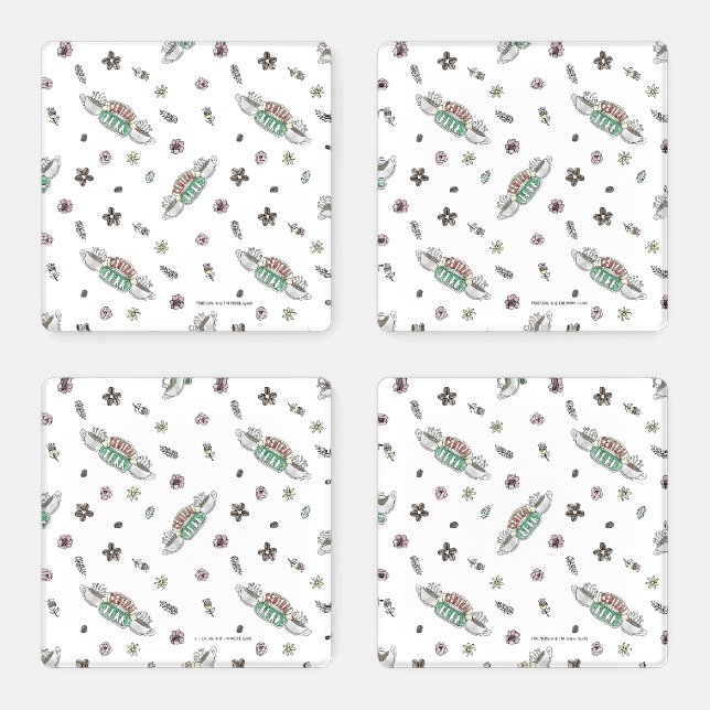 FRIENDS™ | Central Perk Coffee Watercolor Pattern Coaster Set (Set)