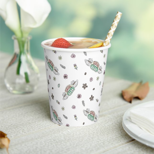 FRIENDS | Central Perk Coffee Watercolor Pattern Paper Cups