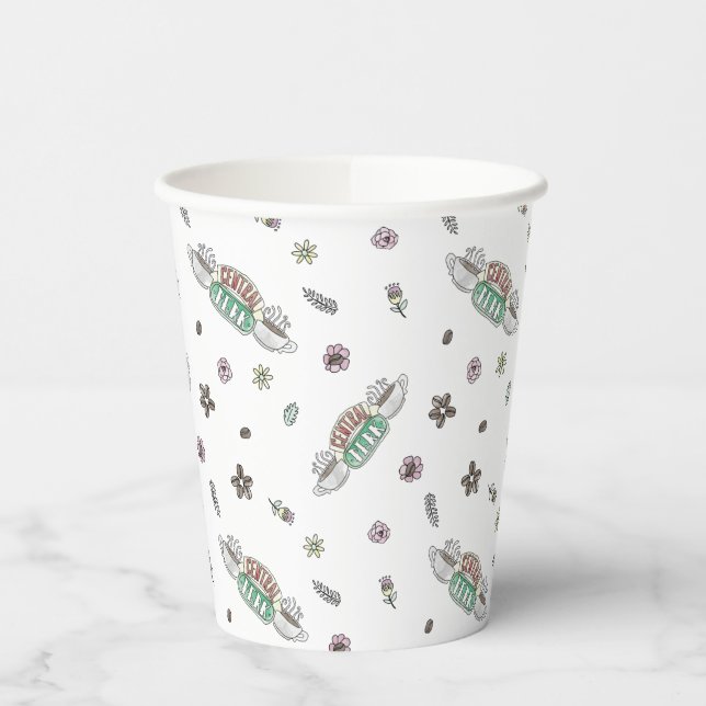 FRIENDS™ | Central Perk Coffee Watercolor Pattern Paper Cups (Left)