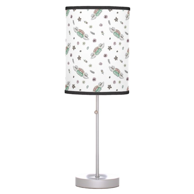 FRIENDS™ | Central Perk Coffee Watercolor Pattern Table Lamp (Front)