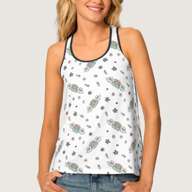 FRIENDS™ | Central Perk Coffee Watercolor Pattern Tank Top (Front)