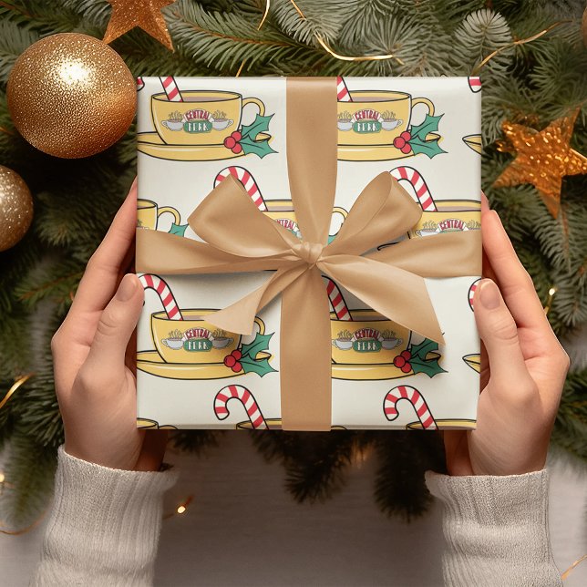 FRIENDS™ | Central Perk Holiday Mug Wrapping Paper Sheets (Wrapping paper on gift)