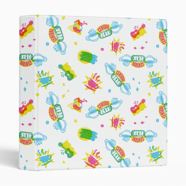 FRIENDS™ | Central Perk Neon Pattern 3 Ring Binder (Front/Spine)