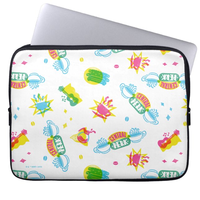 FRIENDS™ | Central Perk Neon Pattern Laptop Sleeve (Front)