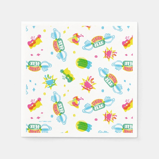 FRIENDS™ | Central Perk Neon Pattern Napkins (Front)